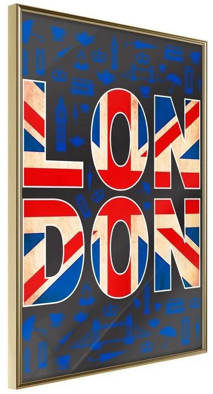 Poster  London  Cornice Quadri Cornice d'oro, Larghezza x Altezza Home decor 20x30