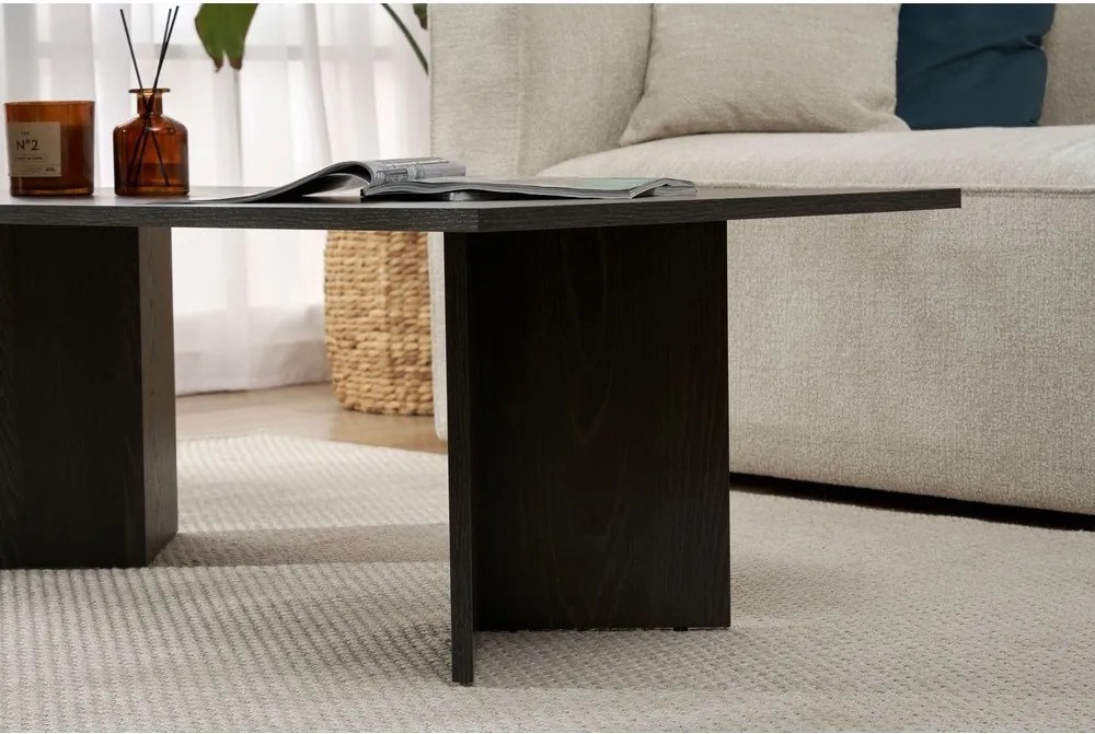 Tavolino da salotto nero opaco 60x119 cm Sabin – Kalune Design