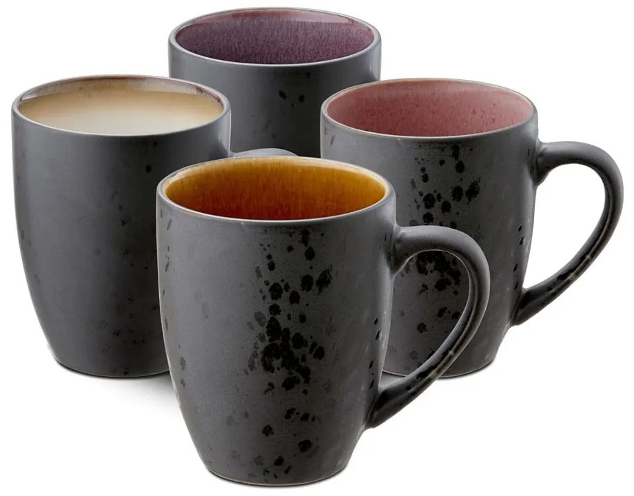 Tazze in set nere in ceramica 4 pz 300 ml Gastro Black/Mix – Bitz