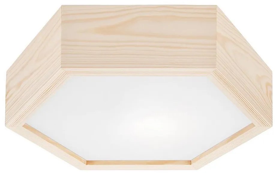 Plafoniera HEX NATURALE 1xE27/60W/230V d. Pino da 32 cm