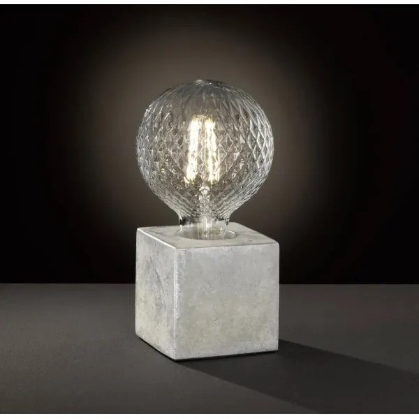 WOFI 8213.01.50.7000 - Lampada da tavolo BROAD 1xE27/10W/230V calcestruzzo