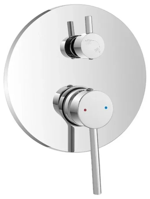 Set rubinetti lavabo bidet e doccia a due vie in acciaio inox Nuego
