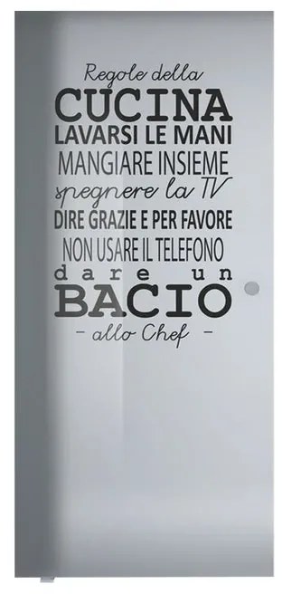 Anta per porta scorrevole Regole Tel. in vetro trasparente L 88 x H 215 cm sinistra