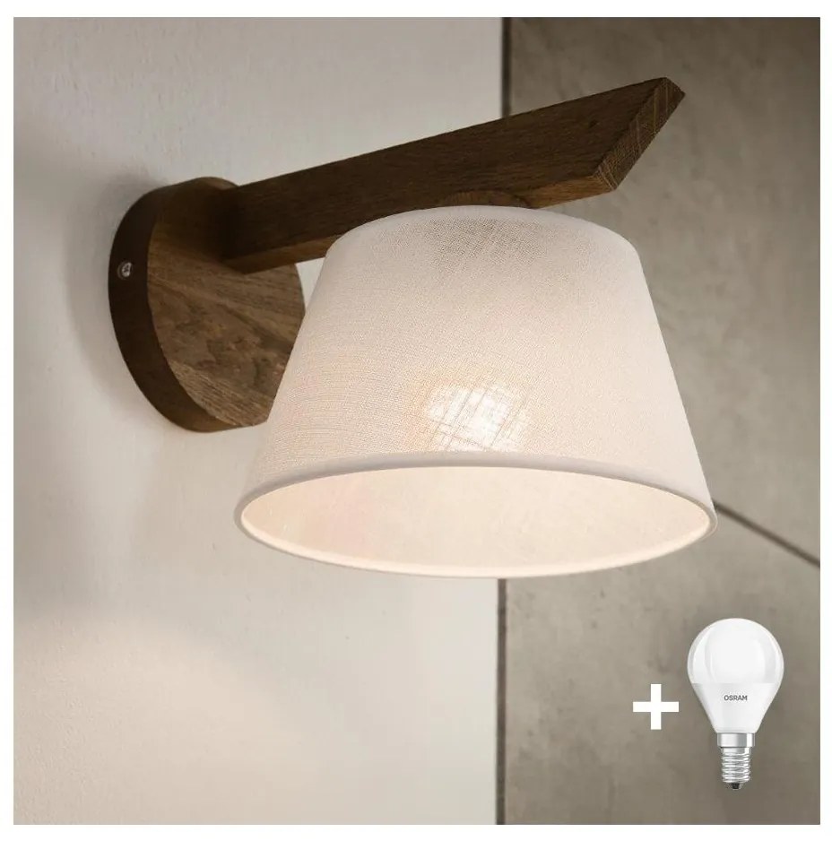 Brilagi - Lampada da parete LED ANTHONY 1xE14/40W/230V noce/bianco