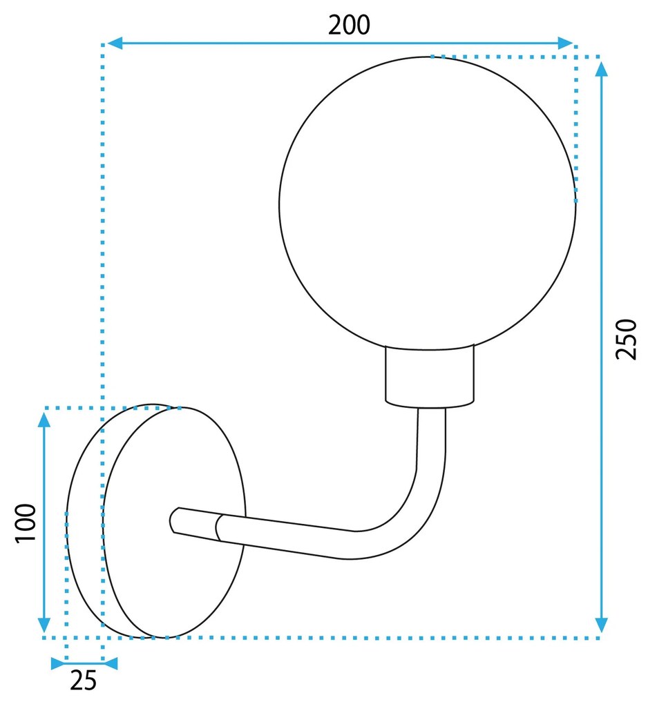 Lampada da parete APP1301-1W Black Gold