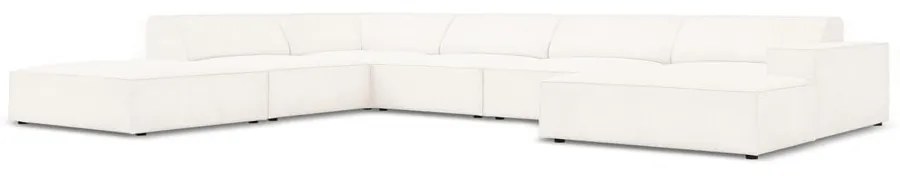 Divano angolare beige in tessuto bouclé (angolo sinistro) Jodie - Micadoni Home