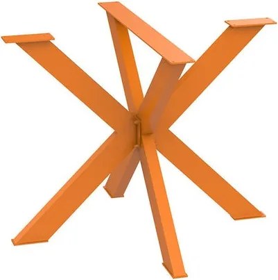 Gamba per mobili a stella STEELMI Stella in acciaio arancione lucido L 56 x P 55 x H 40 cm