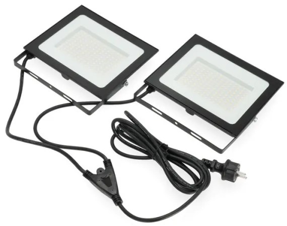 LED Riflettore con il supporto TIGRA 2xLED/100W/230V 4000K IP54 nero/giallo