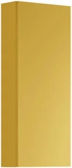 Pensile bagno Pixel Plain laccato opaco giallo sole, 1 anta apertura da sinistra P 17 x L 30 x H 80 cm