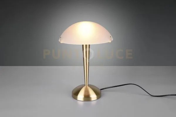 Pilz ii lampada colore ottone satinato vetro coppa bianco h.33cm 1 ...