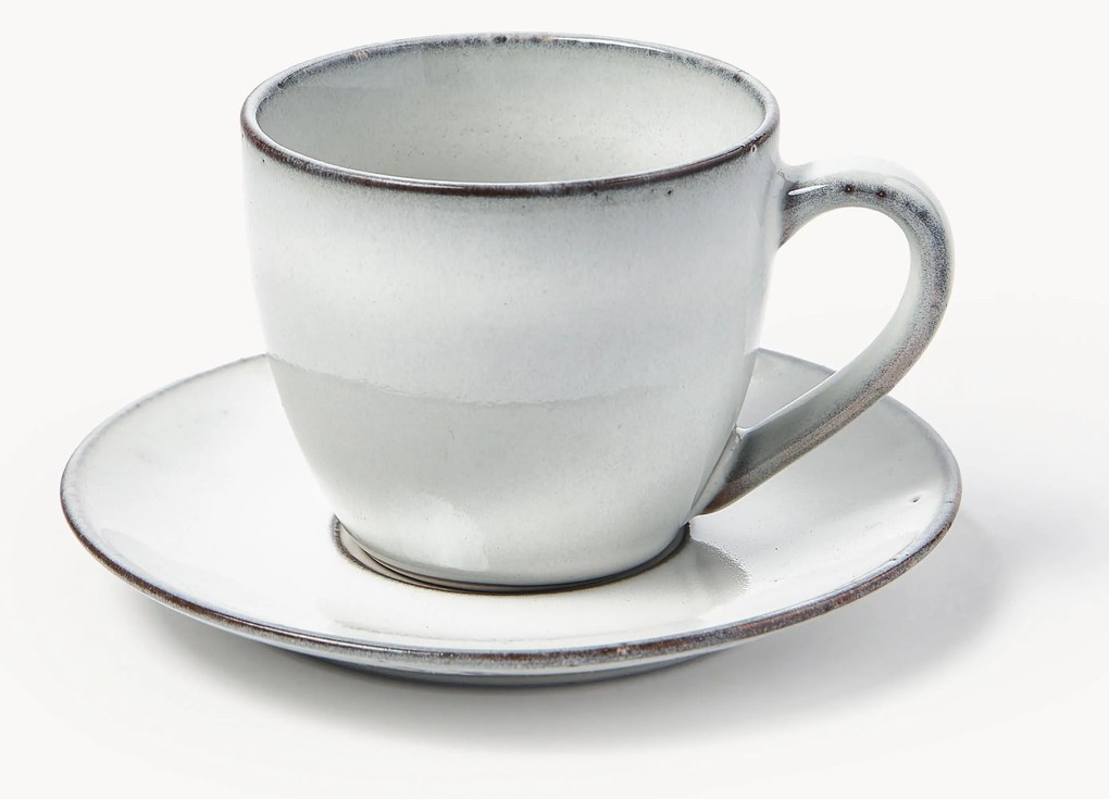 Tazza da caffè fatta a mano con piattino Nordic Sand