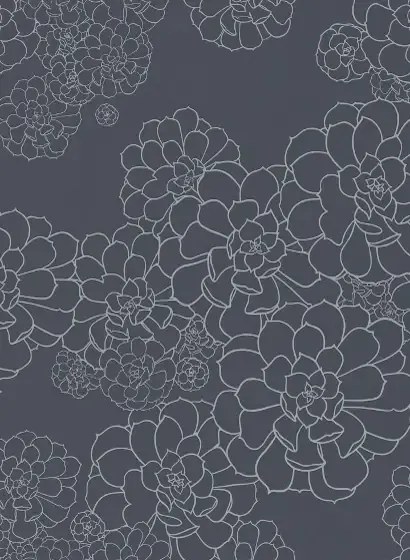 Paint & Paper Library Carta da parati Aeonium - Blue Blood