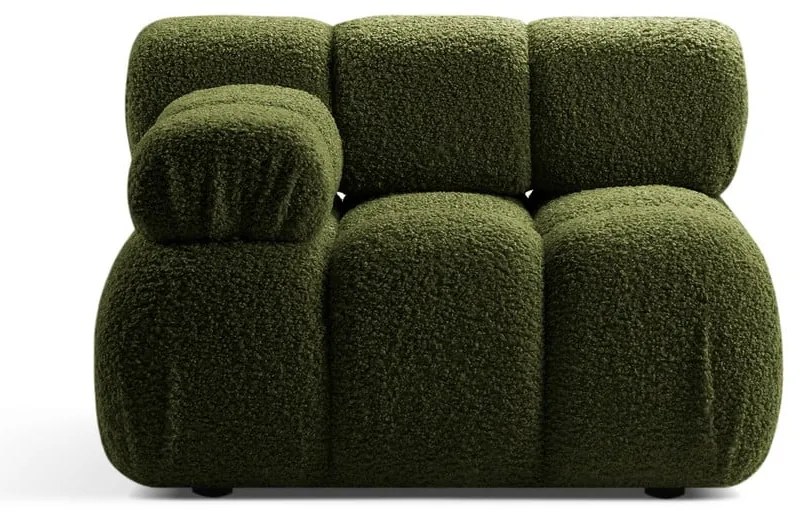 Modulo divano verde in tessuto bouclé (angolo sinistro) Bellis - Micadoni Home