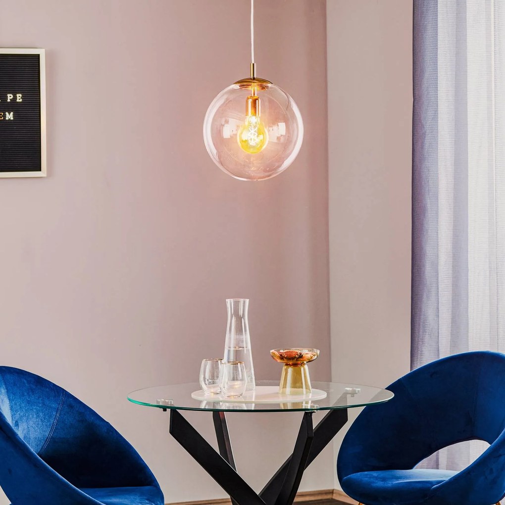 Lampada a sospensione in vetro 562 ALDEX, dimmerabile, Chiaro / Trasparente, Soggiorno / Sala da pranzo, Vetro, Moderno, Lampada a sospensione