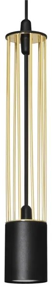 Lampadario su corda BARS 1xGU10/20W/230V dorato/nero