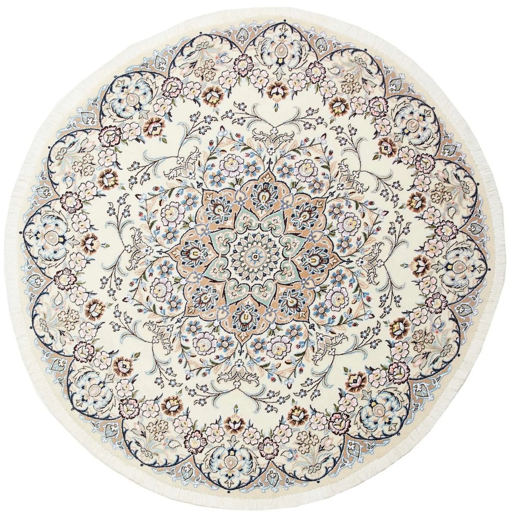 Nain Tappeto 150 x 150 (Iran) Annodato A Mano