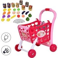 Carrello Giocattolo Spesa per Bambini 41,5x33,5x48,5 cm Rosa