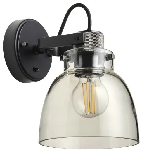 Endon 107011 - Faretto da parete URBAN 1xE27/10W/230V nero/fumé