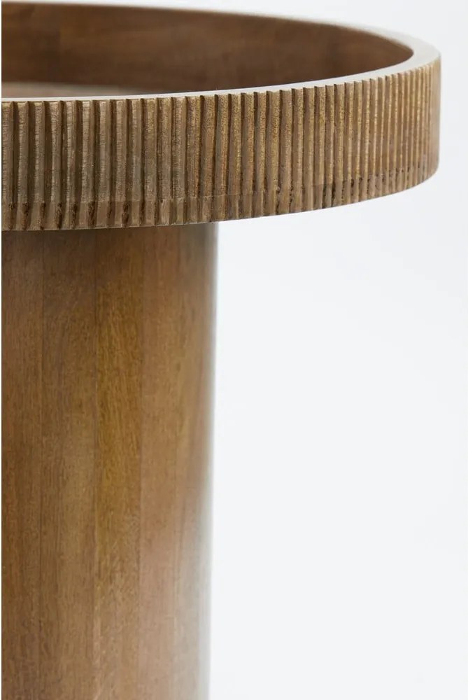 Tavolino rotondo in legno di mango ø 60 cm Kalomo - Light &amp; Living