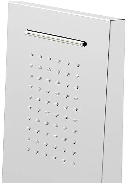 Soffione doccia a sbalzo 22x50 cm cromato in acciaio inox con cascata