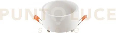 Incasso goblet bianco tondo 1 luce attacco gu10 9,3x6,5cm in gesso ...