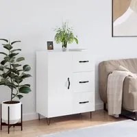 Credenza 69,5x34x90 cm in Legno Multistrato Bianco Lucido 827910