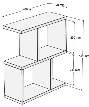 Tavolino ZET 51,4x45 cm marrone