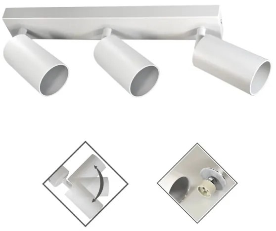 Luce Spot FARGO 3xGU10/30W/230V bianco