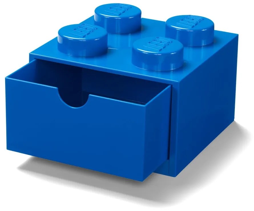 Scatola da tavolo blu con cassetto , 15 x 16 cm - LEGO®