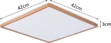 Brilagi - Plafoniera LED Ultra Slim per bagno, 24W/230V, 42x42 cm, oro rosa, IP54