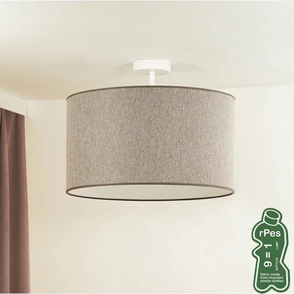 Duolla - Lampadario a plafone ROLLER ECO RECYCLING 1xE27/15W/230V diametro 45 cm marrone