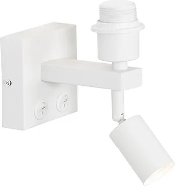 Applique moderna bianca con luce di lettura - Brescia