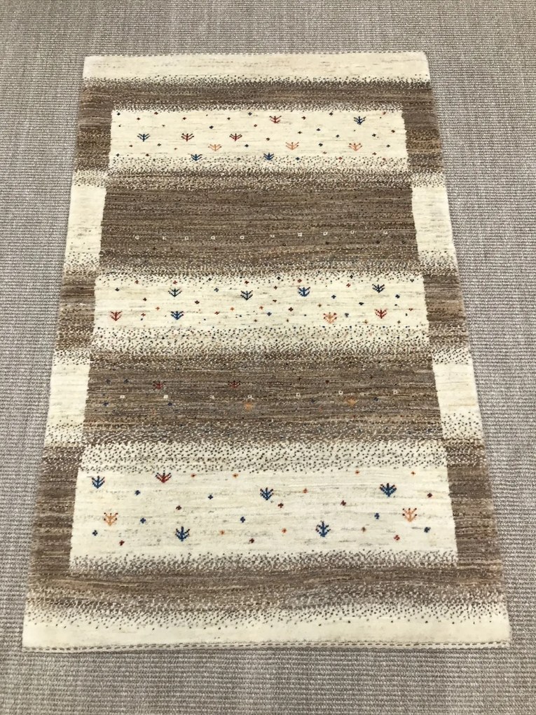 Loribaft Tappeto 80x130 Beige (Iran) Annodato A Mano
