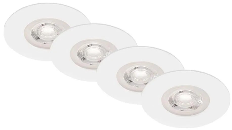 Brilo - SET 4x Lampada LED da incasso per bagni LED/4,9W/230V IP44 bianco