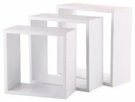 Mensole 5five Cubi Bianco 3 Pezzi Legno MDF