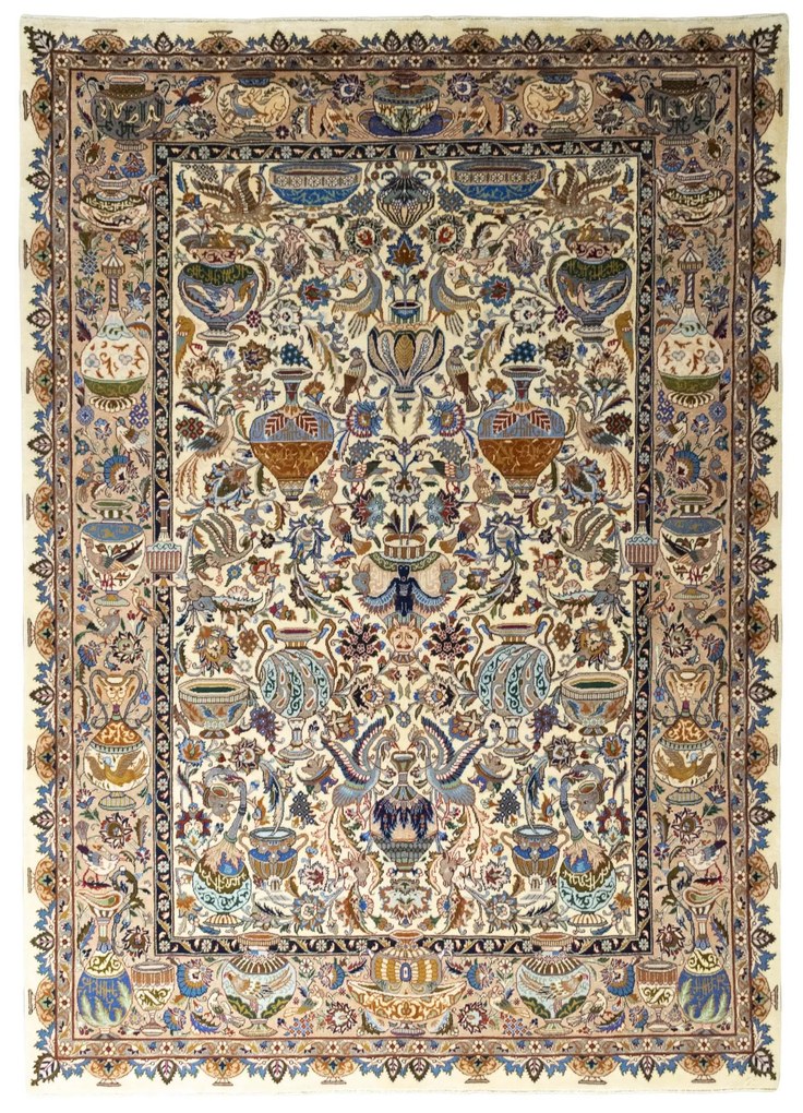 Kashmar Tappeto persiano 350 x 250 Beige (Iran) Annodato A Mano