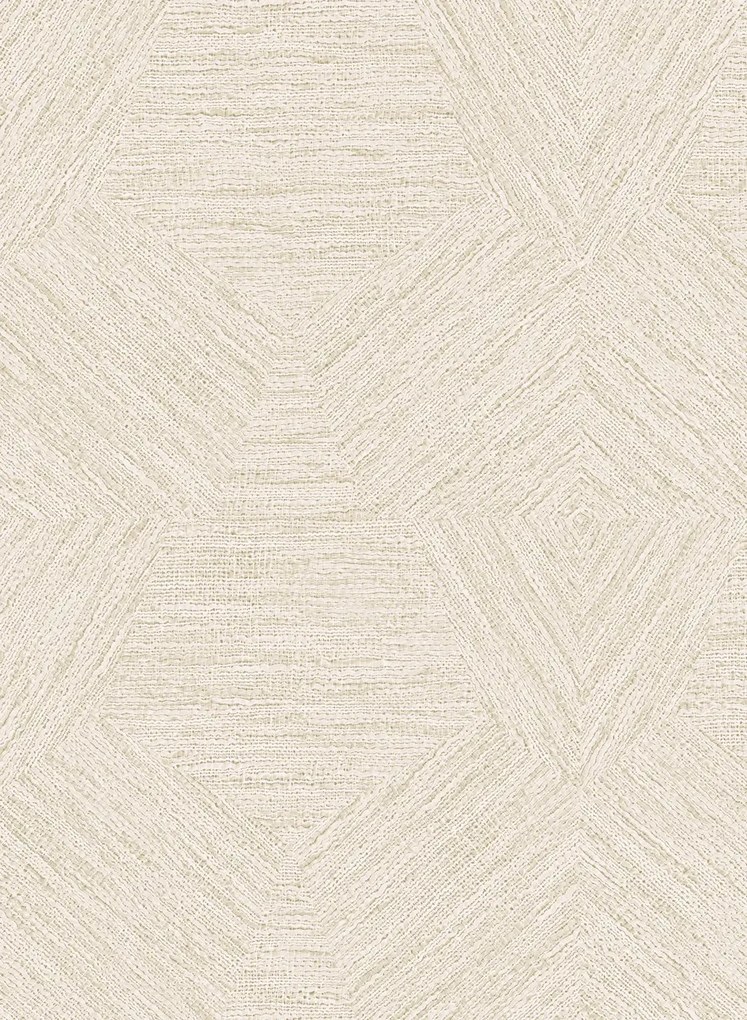 Arte International Carta da parati Pentagono - Ivory