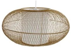 Lampadario DKD Home Decor Bianco Naturale Bambù 40 W 83 x 83 x 40 cm