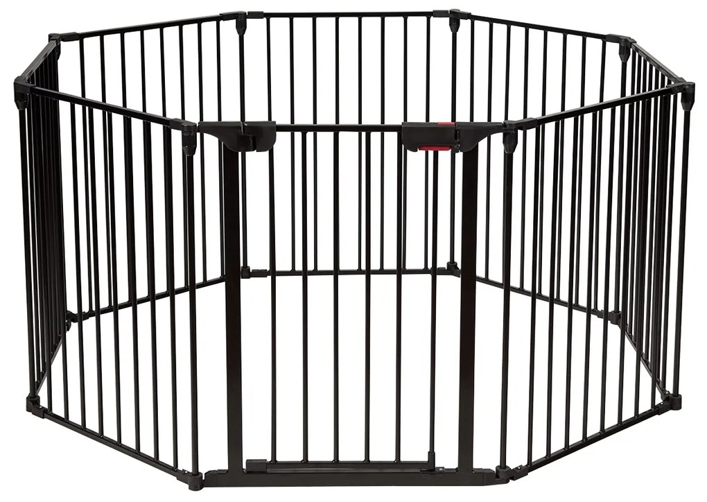 Costway Box con 8 pannelli per bambini, Centro attività sicuro e facile da trasportare, Nero