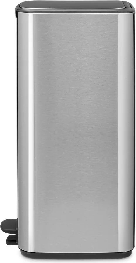 Cestino per la spazzatura color argento opaco in acciaio con pedale 30 l Bo – Brabantia
