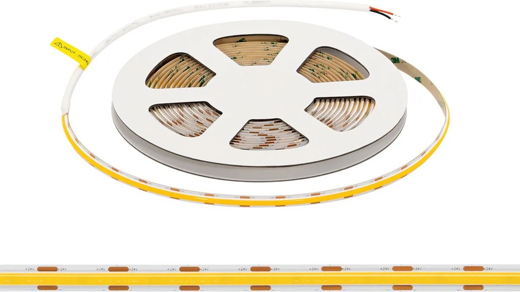 Striscia LED COB 24V 10W/m CRI>90 Professionale - IP20 - 5 metri