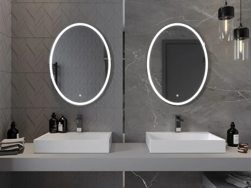 Mexen Elz specchio da bagno retroilluminato 60 x 80 cm, LED 6000K, antinebbia - 9802-060-080-611-00