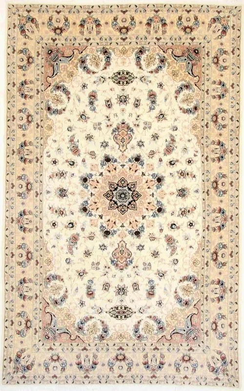 Nain Tappeto 320x200 Beige (Iran) Annodato A Mano