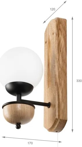 Brilagi - LED Applique COTTAGE 1xG9/40W/230V quercia/bianco