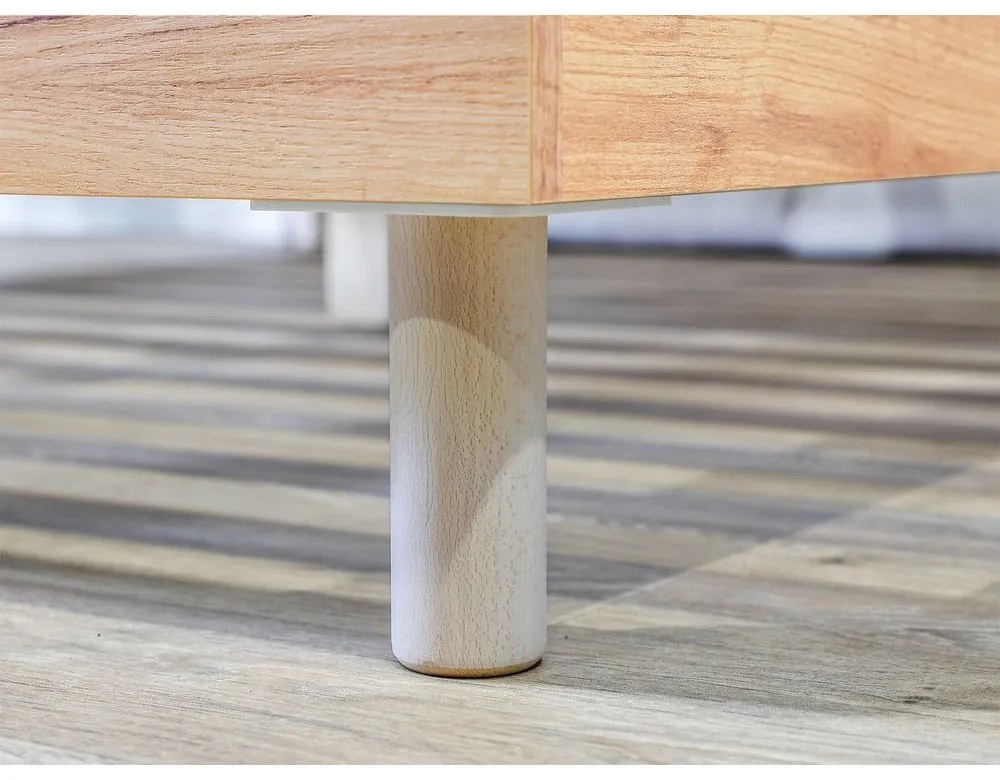 Letto matrimoniale beige/naturale con griglia 160x200 cm Charlie - Bobochic Paris