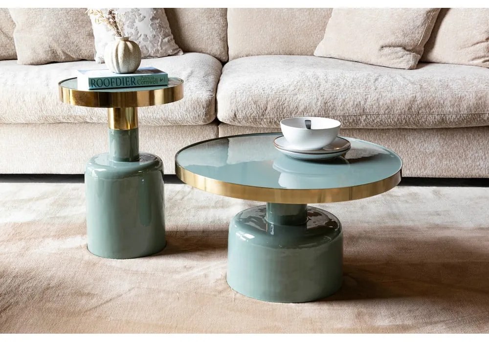 Tavolino rotondo in metallo ø 60 cm Glam – Zuiver