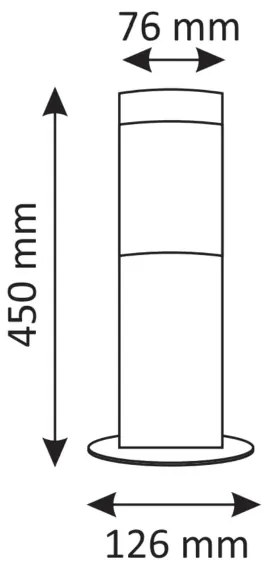 Lampada da esterno LED RGBW dimmerabile LIVIA 1xE27/6,5W/230V 45 cm IP44 argento