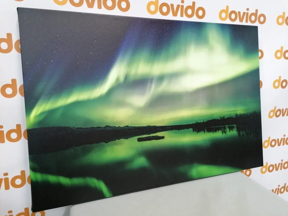 Stampa su tela – Aurora boreale verde