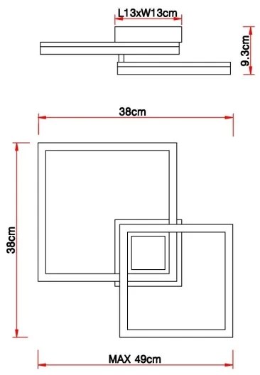 Globo 67297D2 - Plafoniera LED BEATRIX LED/18W/230V
