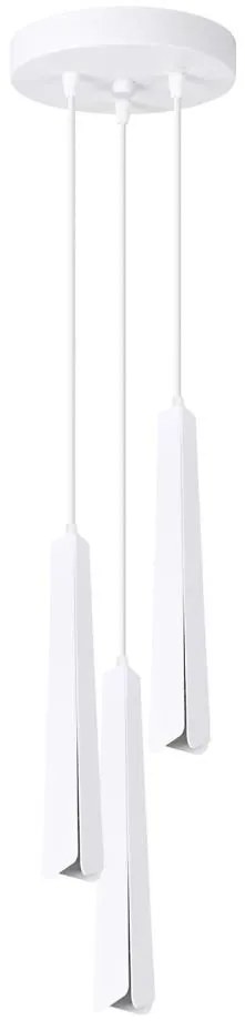 Sollux SL.1398 - Lampadario a sospensione con filo PRYSM 3xG9/8W/230V bianco